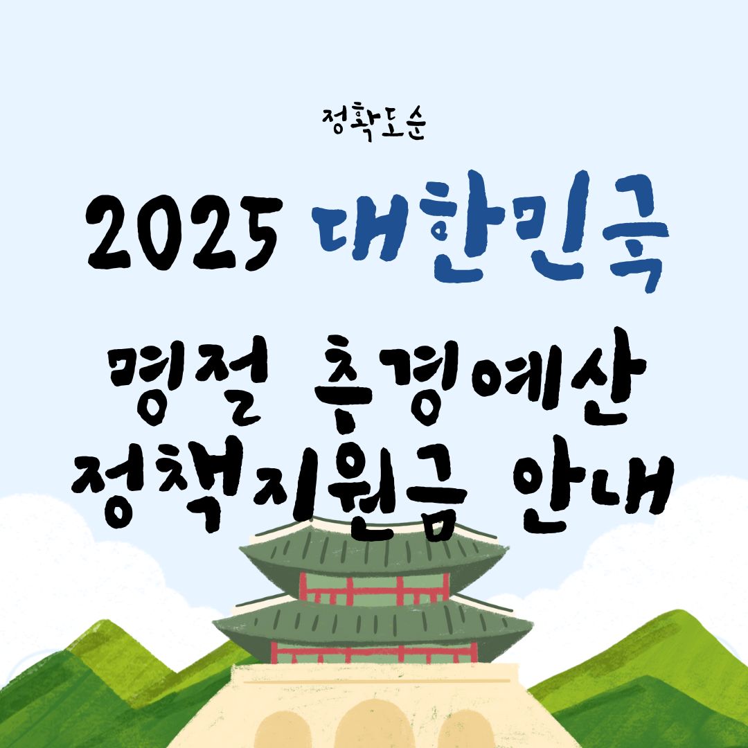 2025 명절 정책지원금 안내