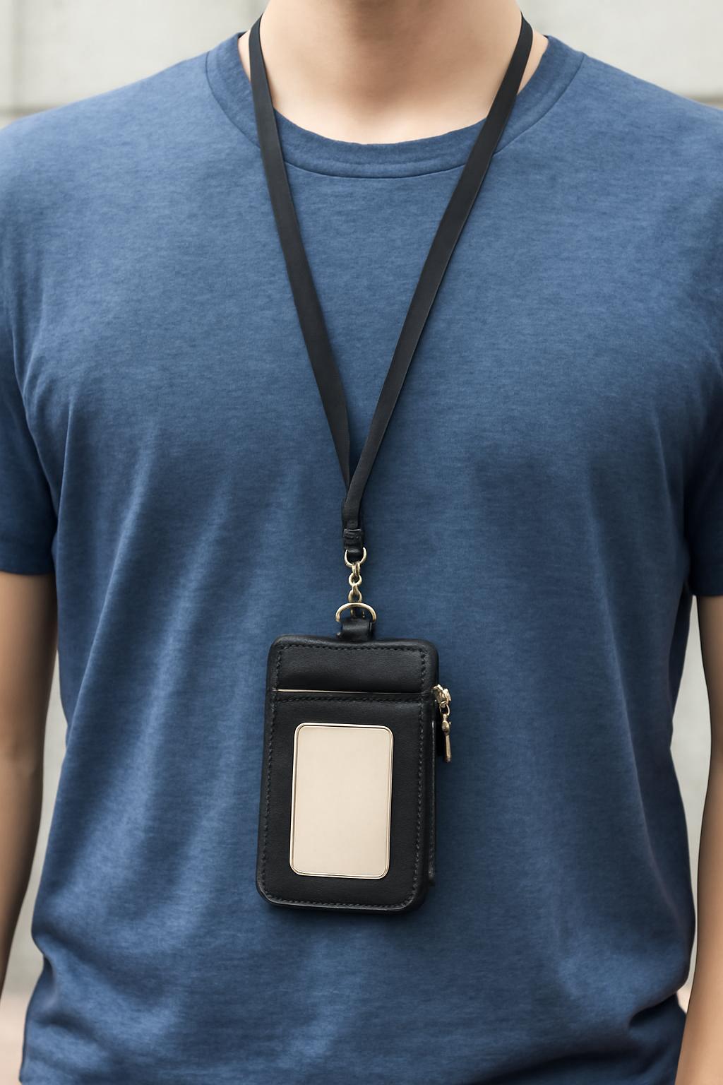 대학생 목걸이 카드지갑