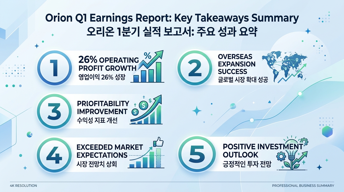 오리온 영업익 26% 1분기 실적 성장 흐름과 시장 반응 총정리 