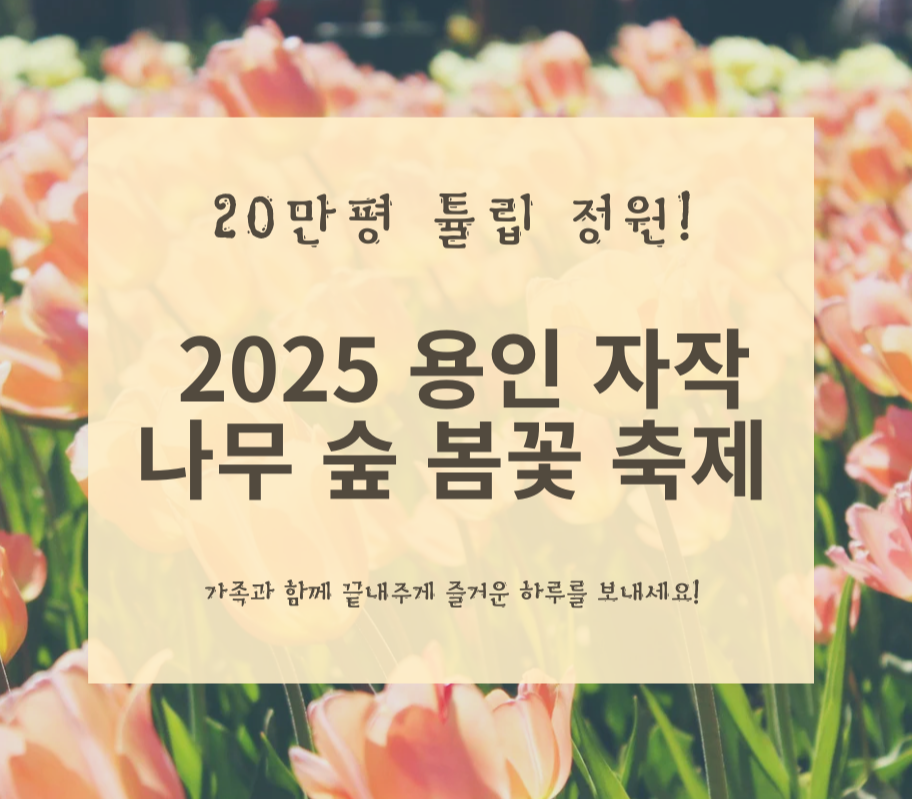 20만 평 튤립 정원! 2025 용인 자작나무 숲 봄꽃 축제 제목 이미지