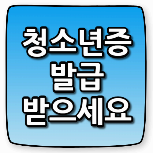 청소년증, 꼭 발급해야 하는 이유! 혜택부터 신청방법까지 총정리