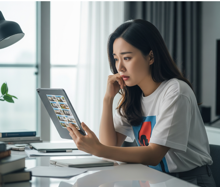 청년이 고민하는 모습