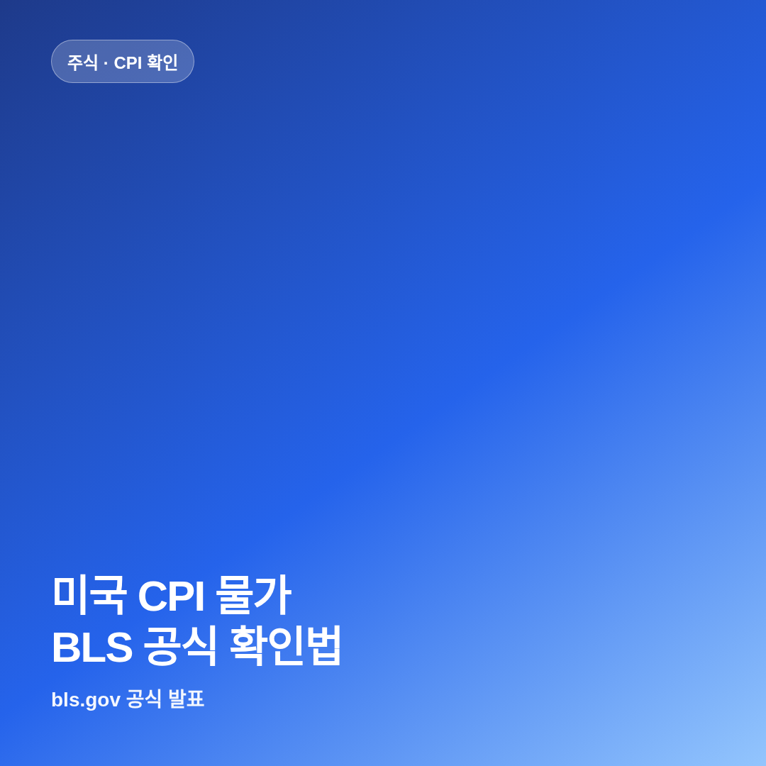 미국 CPI&middot;인플레이션 BLS 공식 확인 방법 썸네일
