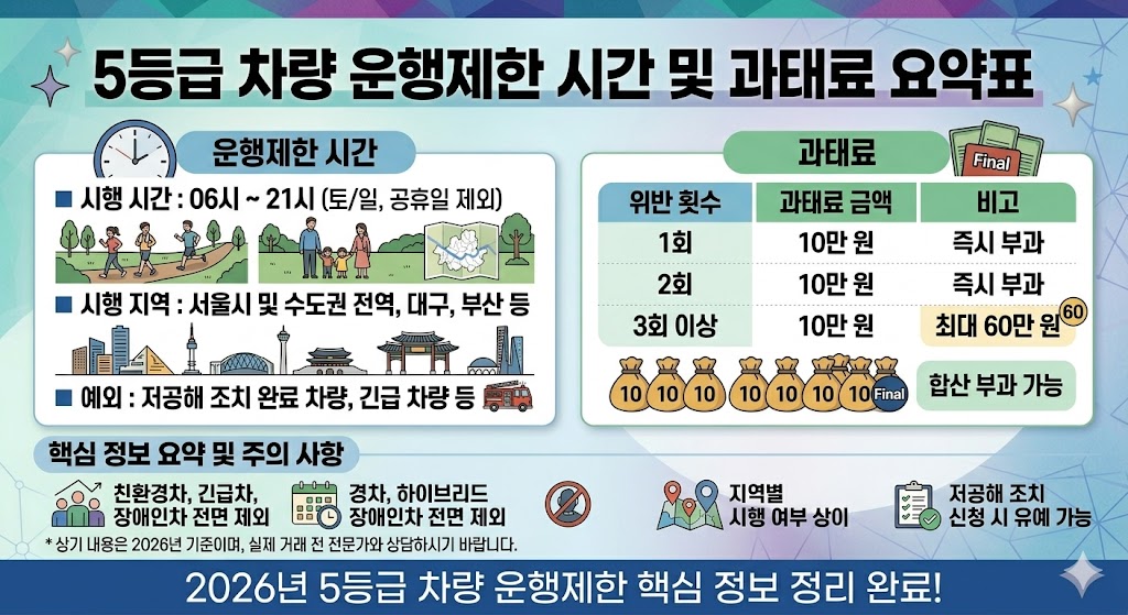 차량2부제 제외차량과 위반 시 처벌