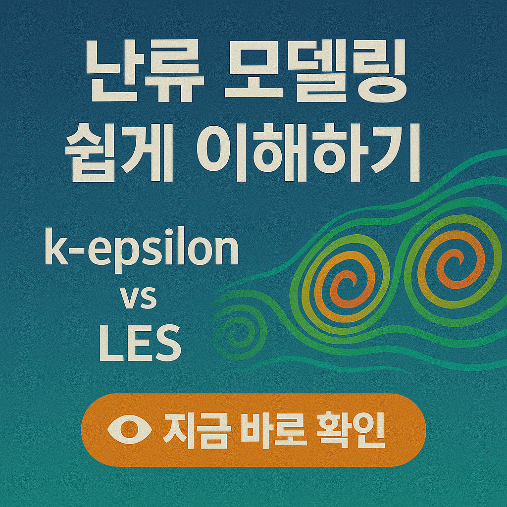 난류 모델링 쉽게 이해하기: k‑epsilon vs LES