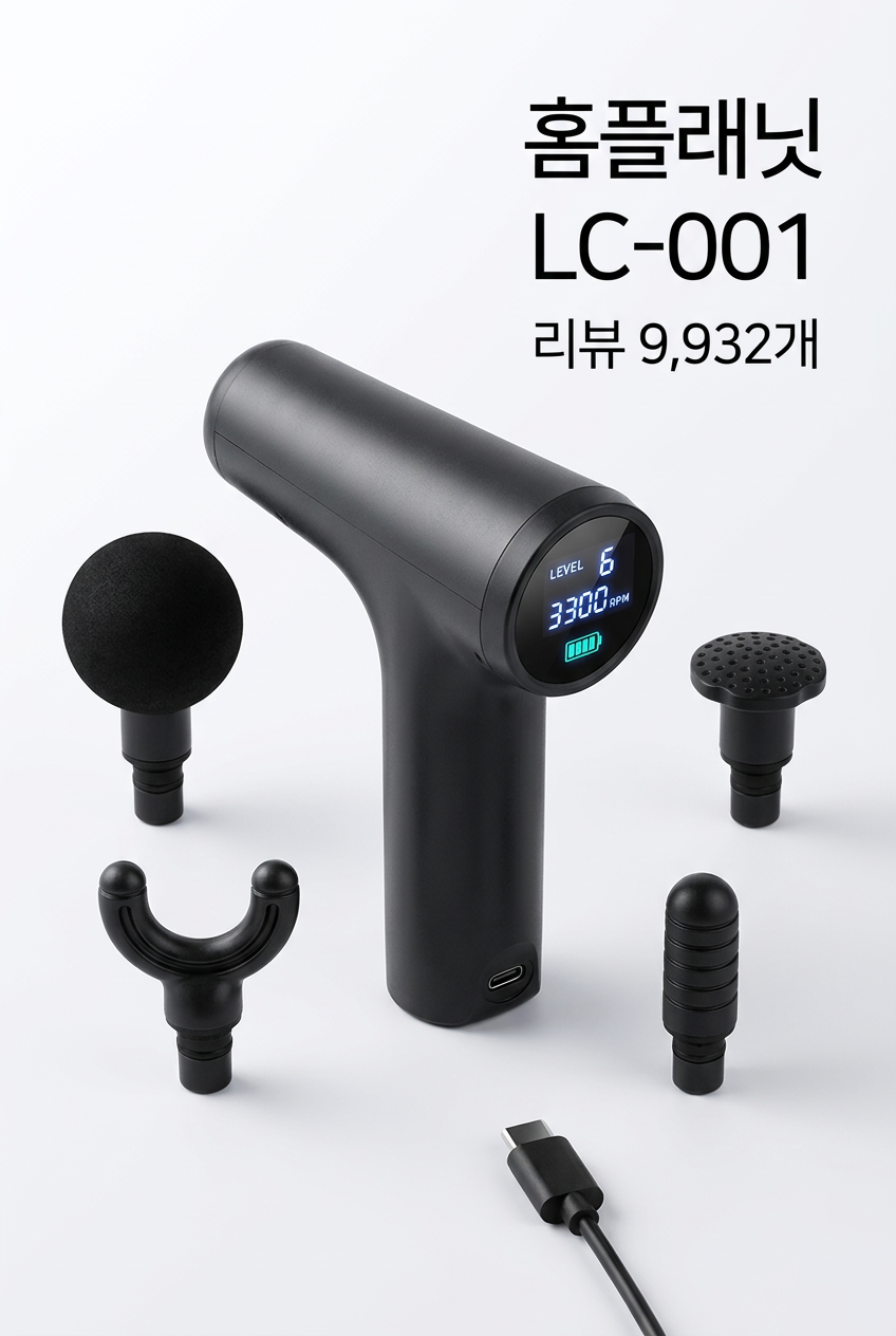 홈플래닛 마사지건 추천 LC-001 구성품 리뷰