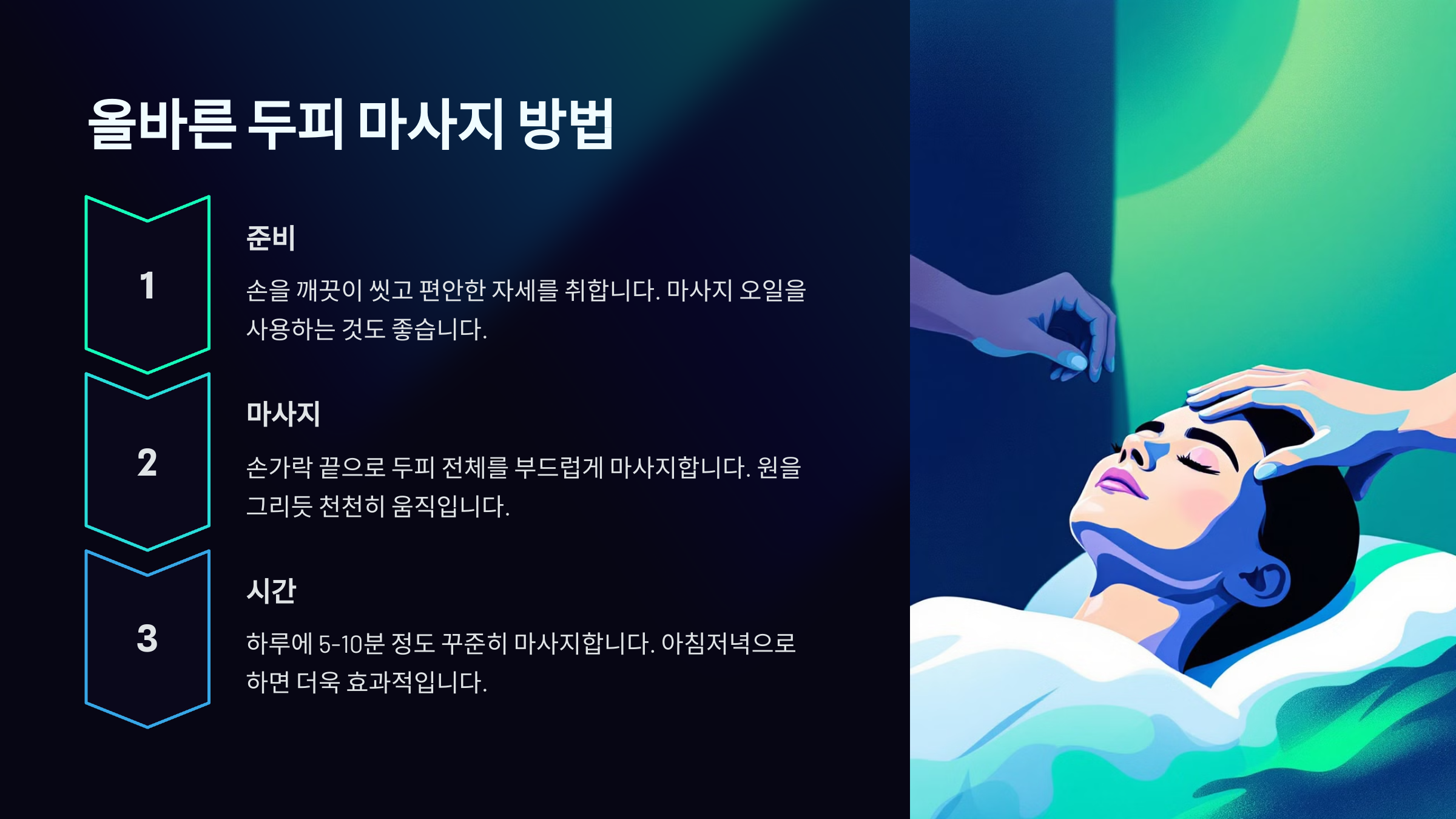 올바른 두피 마사지 방법