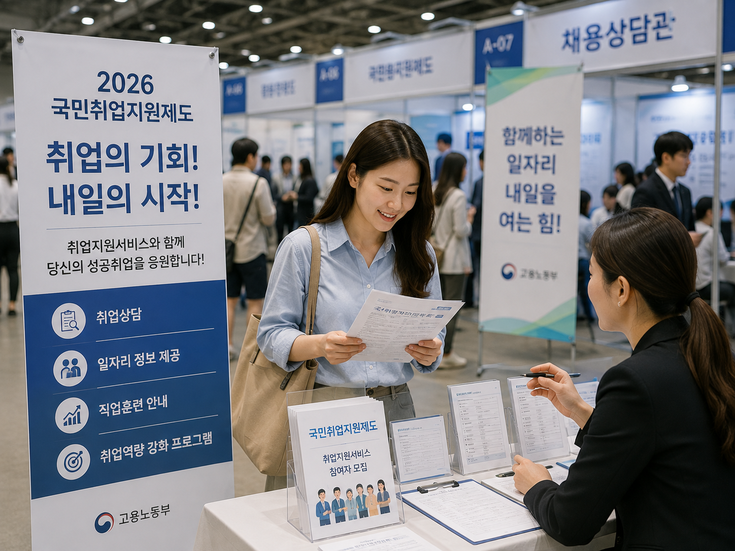국민취업지원제도 취업박람회 상담 부스