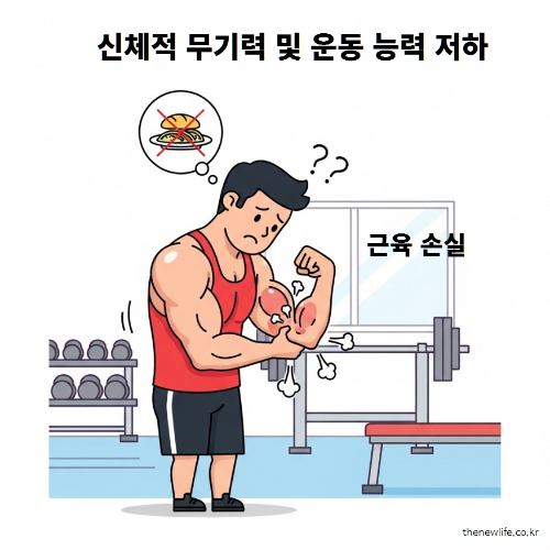 탄수화물 부족 증상 - 근육 손실과 기초대사량 저하