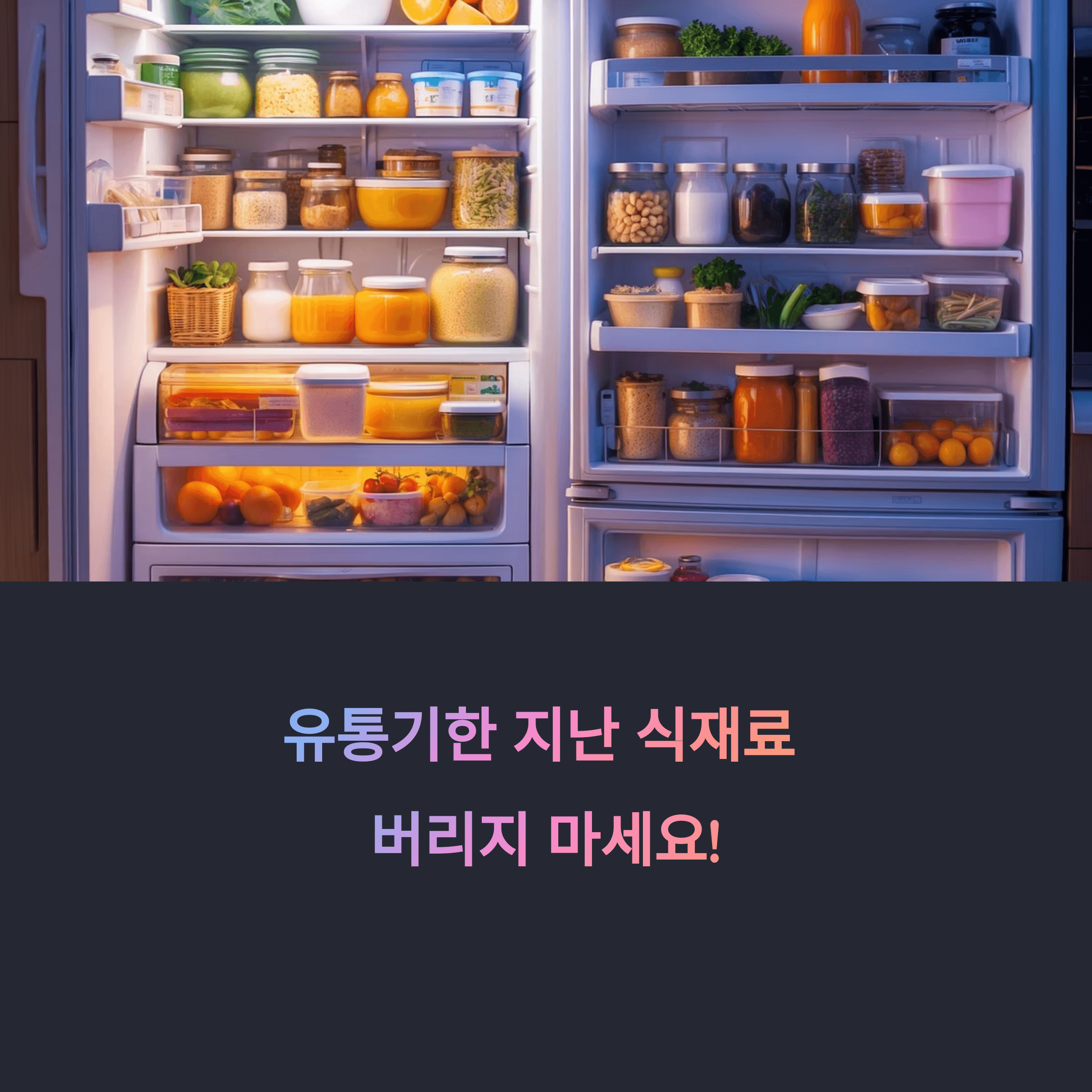 유통기한 지난 식재료 활용법 및 냉장고 정리방법