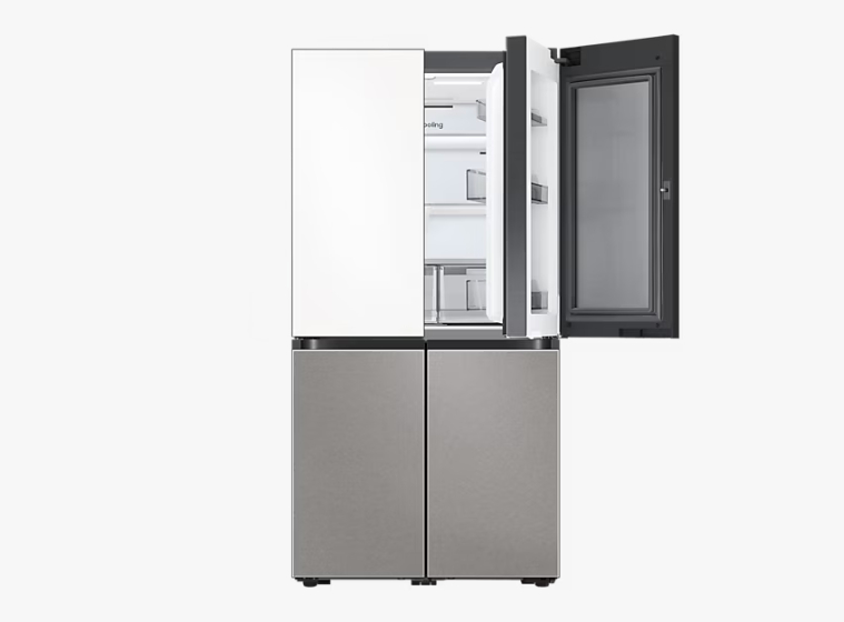 삼성전자 비스포크 냉장고 4도어 870L 색상 코타 화이트+바이브 다크 그레이