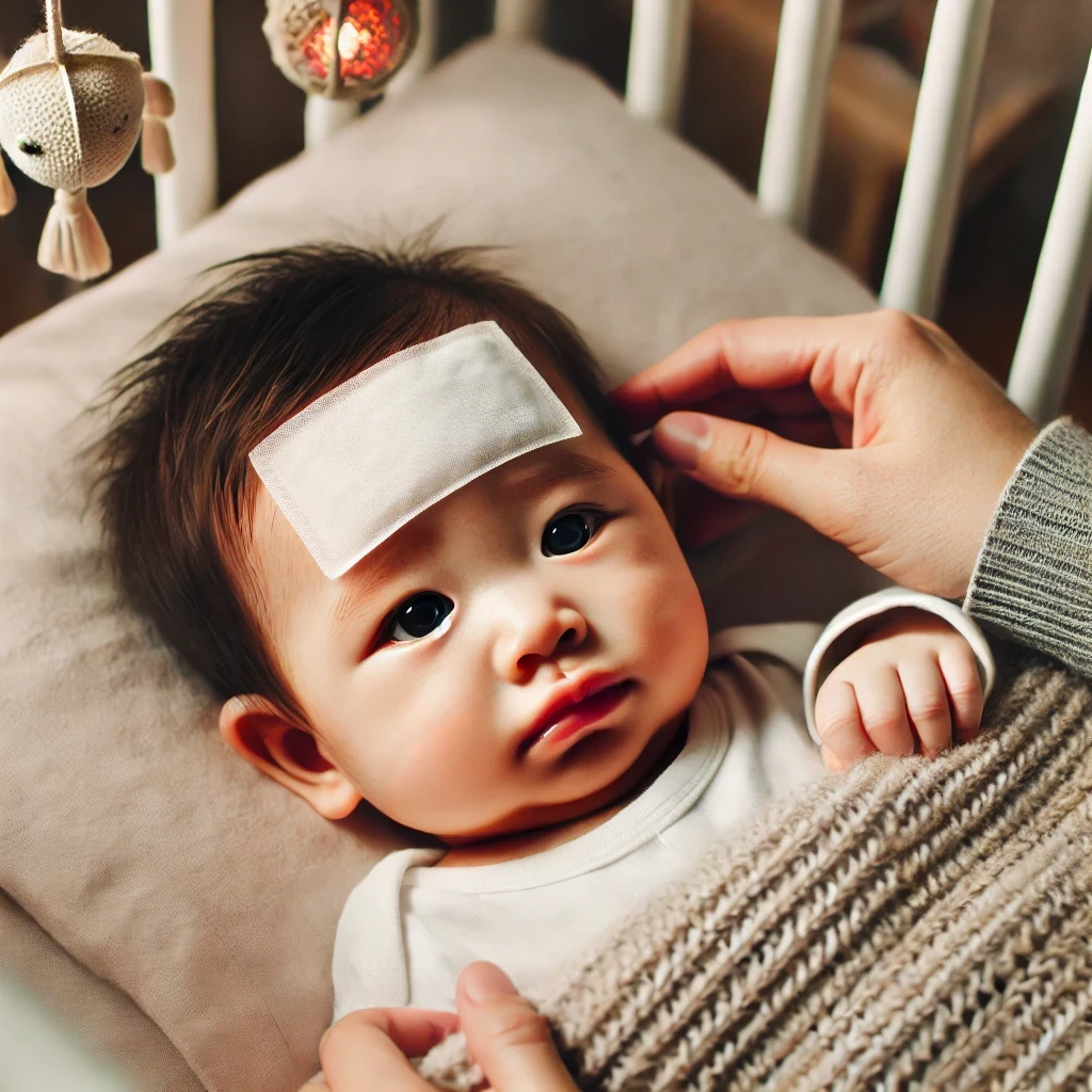 영유아 열나는 이미지