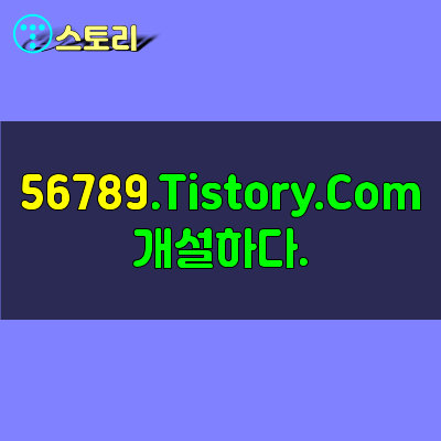티스토리 개설하다.