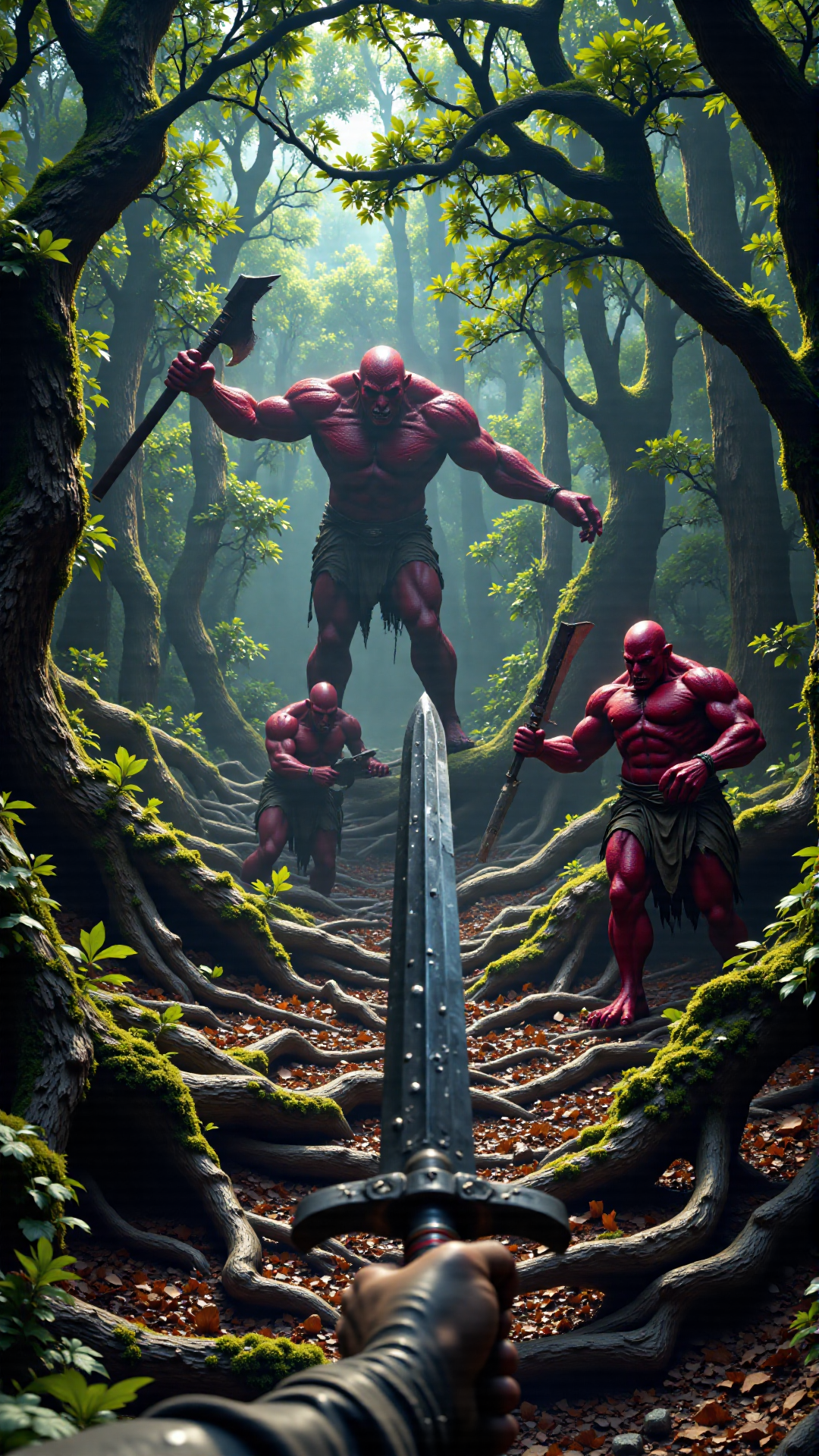 붉은몬스터를 마주한 전사