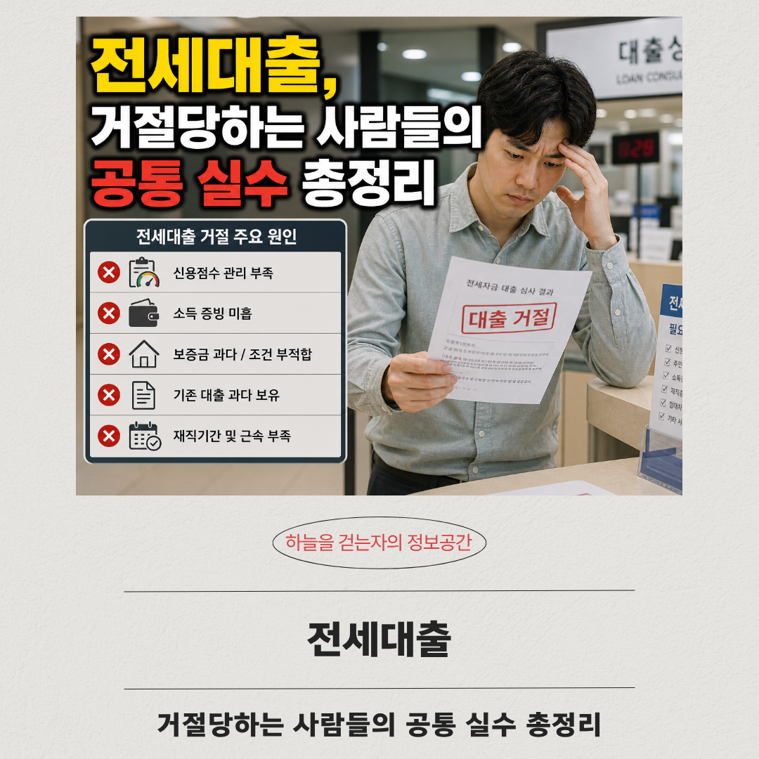 전세대출, 거절당하는 사람들의 공통 실수 총정리
