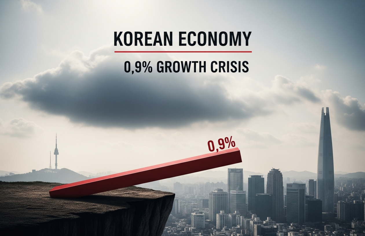 "한국 경제 0.9% 성장 위기" 이미지