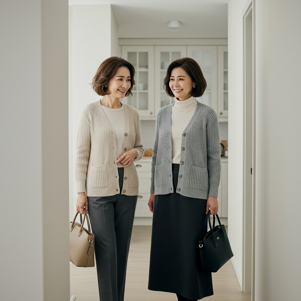 중년여성 데일리룩