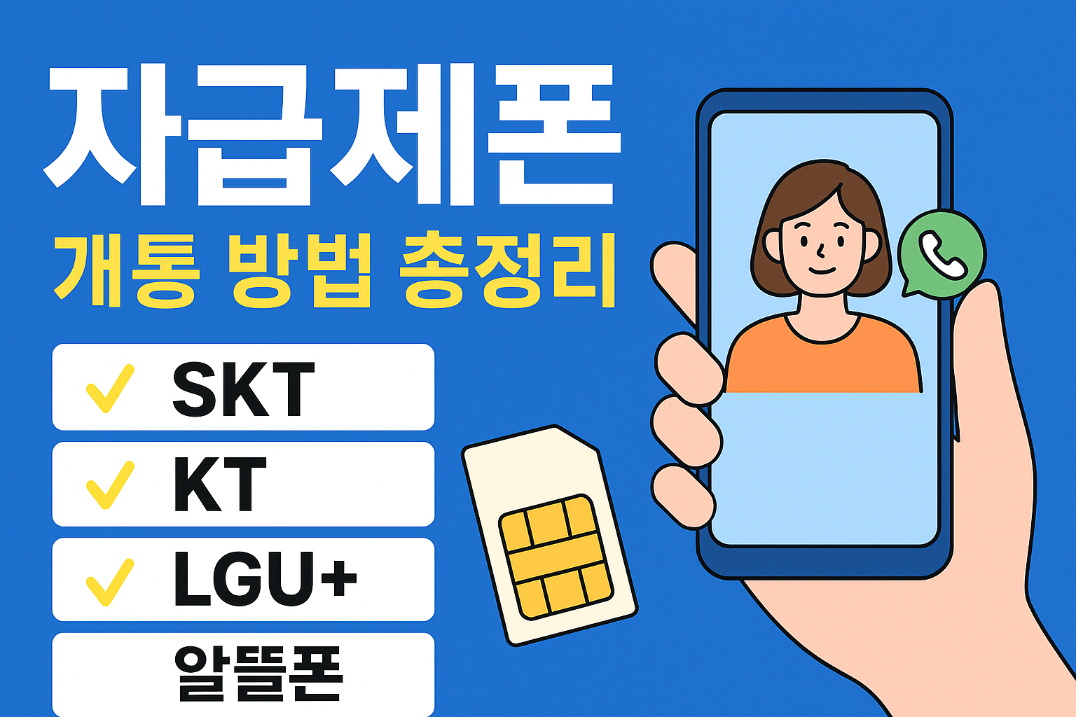 자급제폰 개통 방법