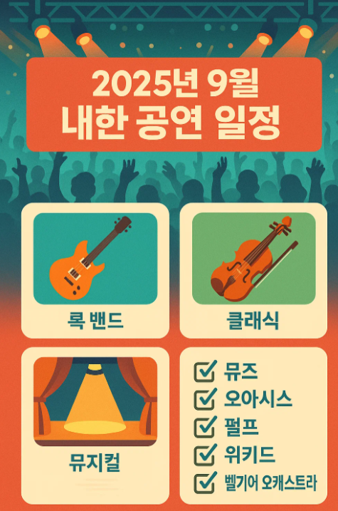 2025년 9월 내한 공연 총정리