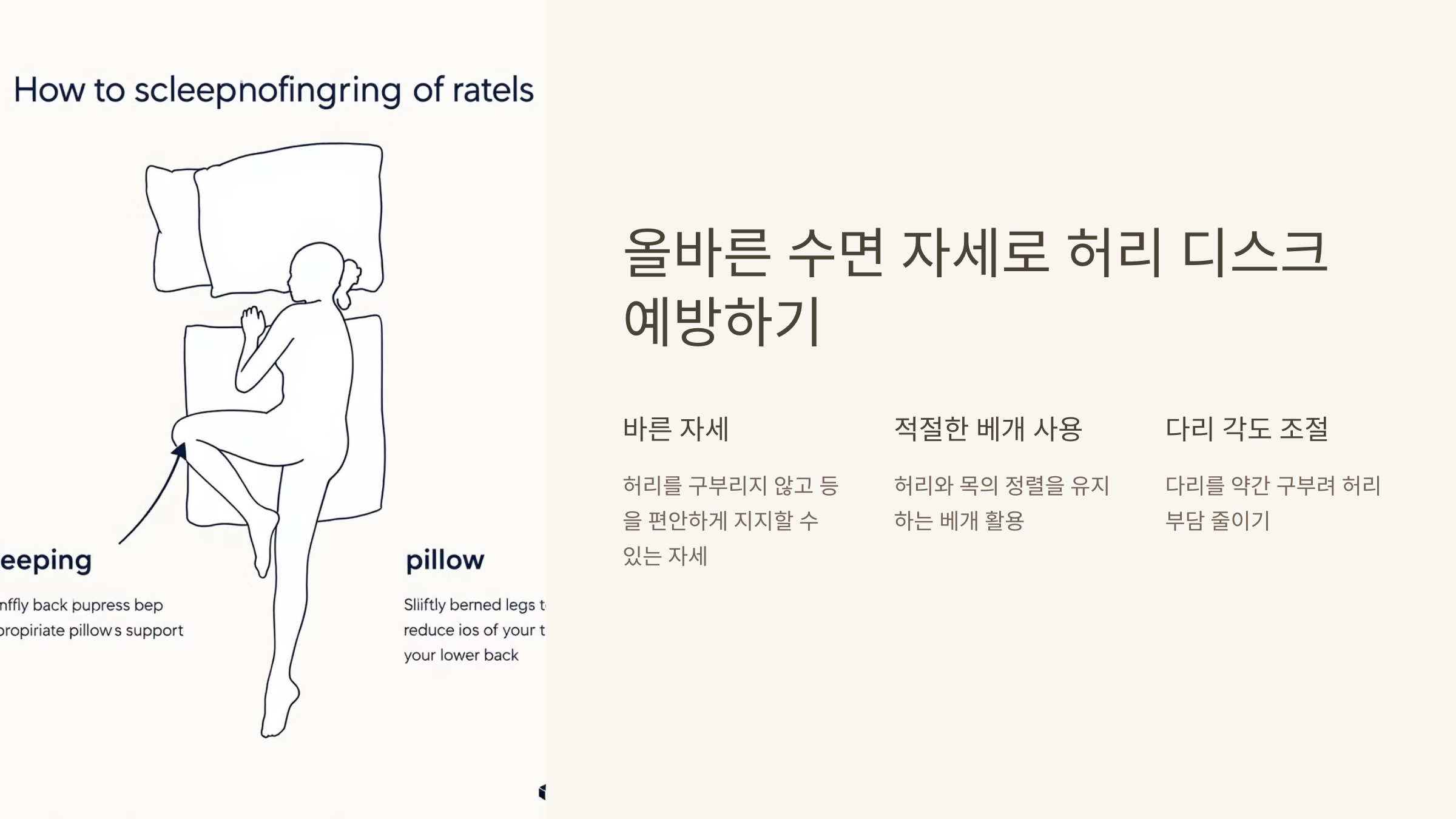 올바른 수면 자세로 허리 디스크 예방