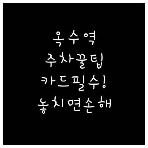 옥수역 하부 노외주차장 운영 시간과 ..