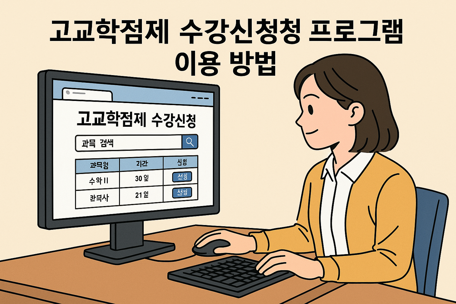 고교학점제 수강신청 프로그램 이용 방법