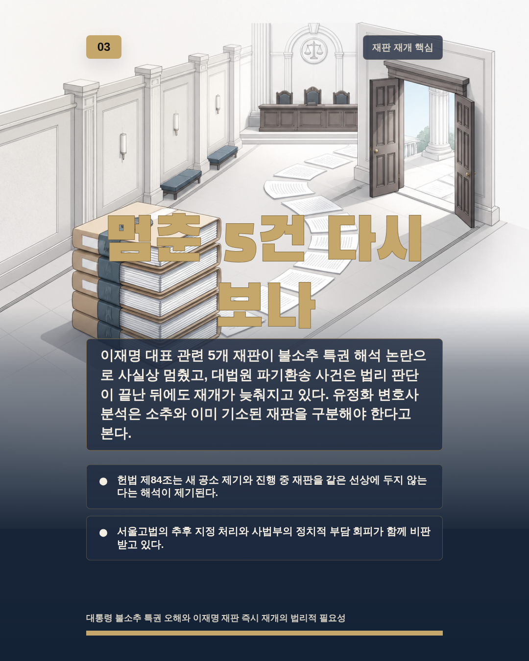 멈춘 5건 다시 보나