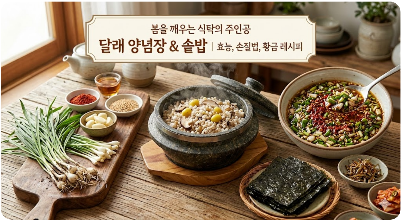 달래 효능, 손질법, 양념장 레시피, 솥밥 짓는법까지