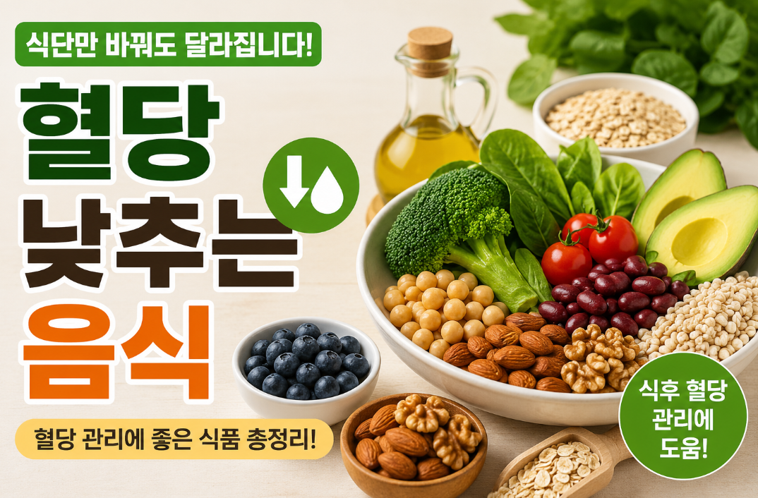 혈당 낮추는 음식과 피해야 할 음식 한눈에 정리