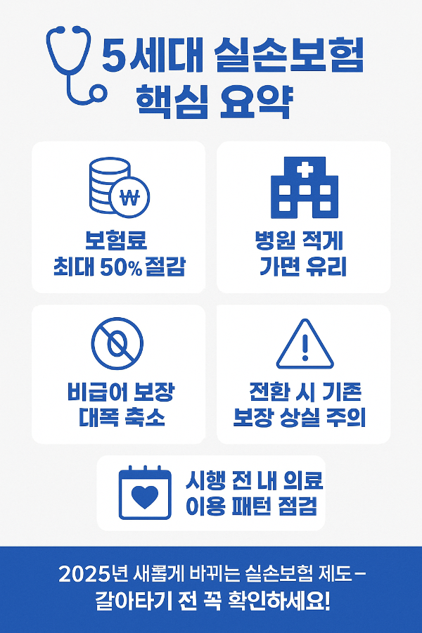 5세대 실손보험 핵심요약