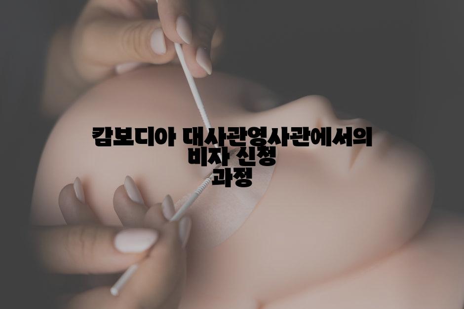 캄보디아 대사관영사관에서의 비자 신청 과정