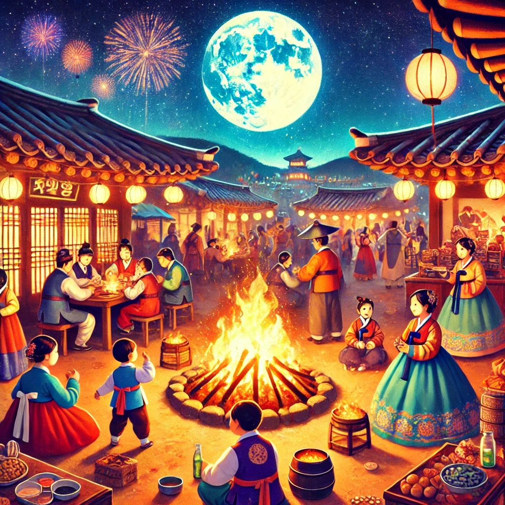 정월대보름이 떠오르는 이미지