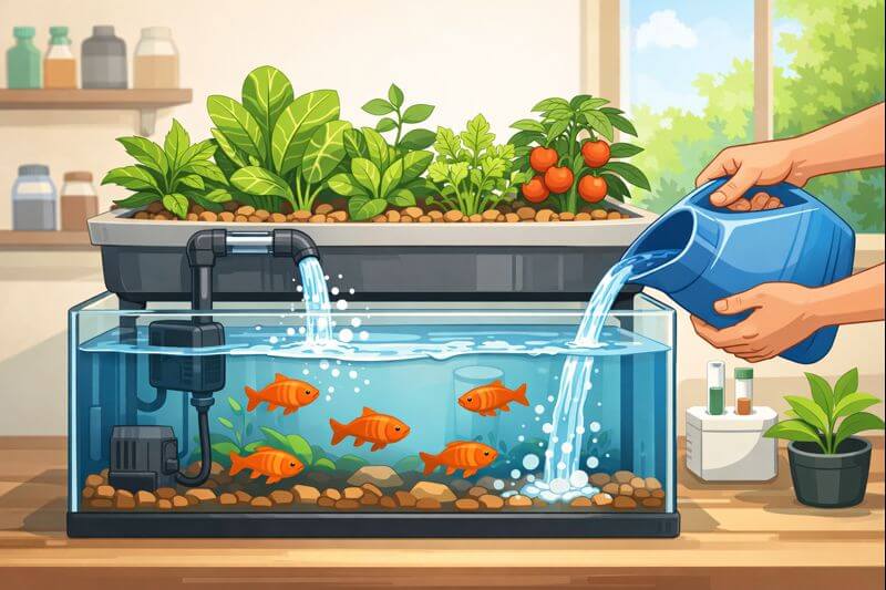 가정용 아쿠아포닉스에서 물 보충 시 꼭 지켜야 할 순서와 기준