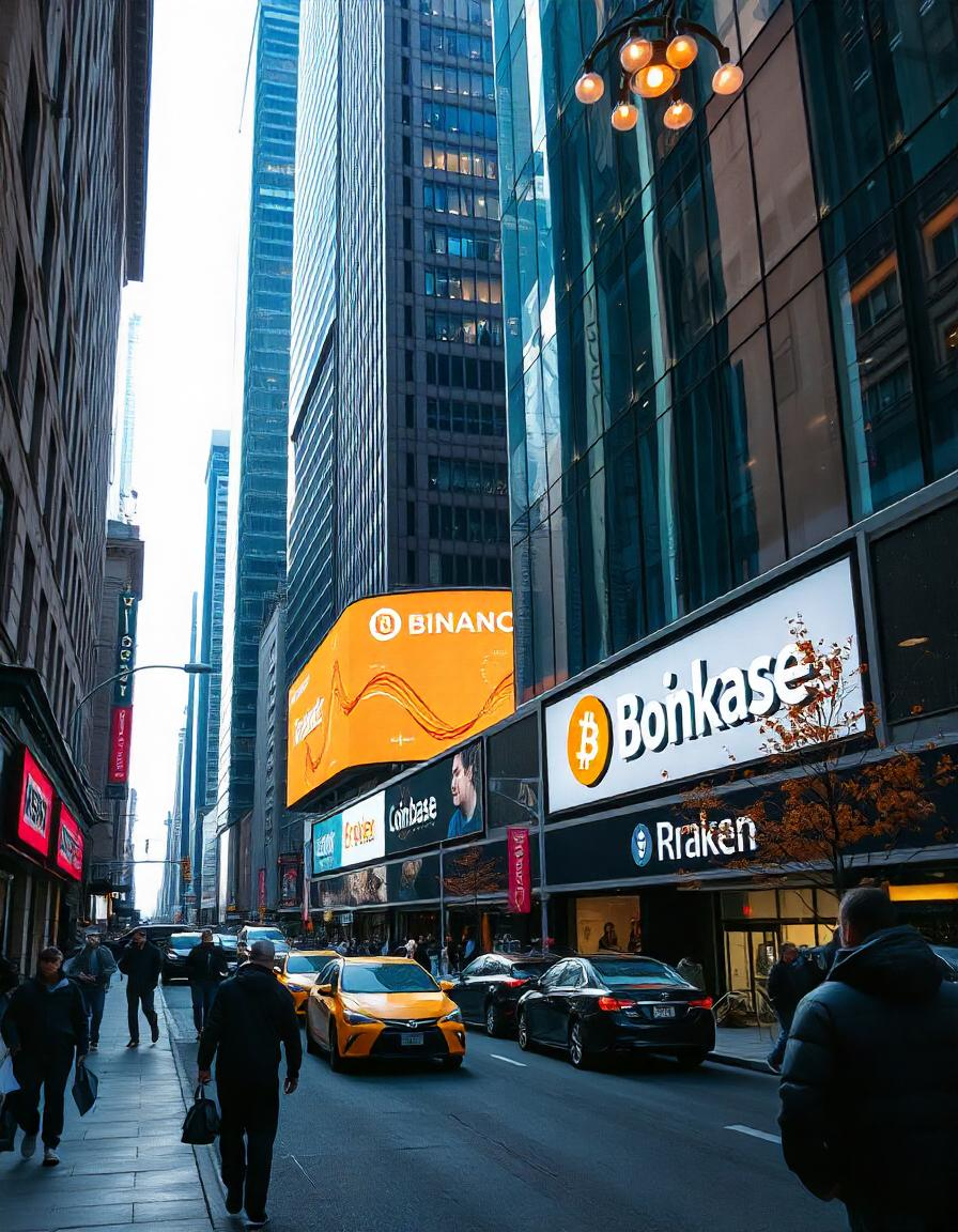 Binance, Coinbase, Kraken 대표적인 미국 코인 거래소 사진