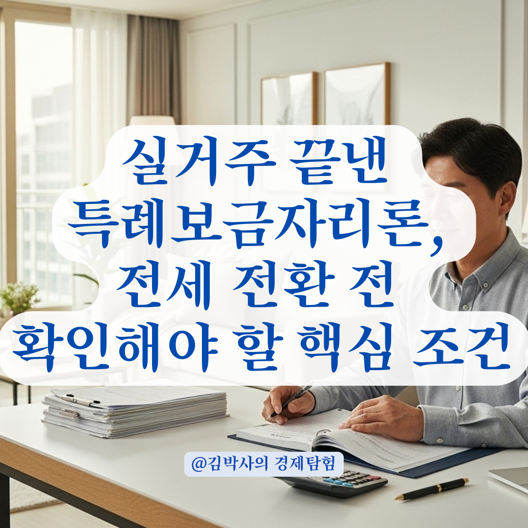실거주 끝낸 특례보금자리론 주택, 전세 놓기 전 반드시 확인해야 할 조건들.