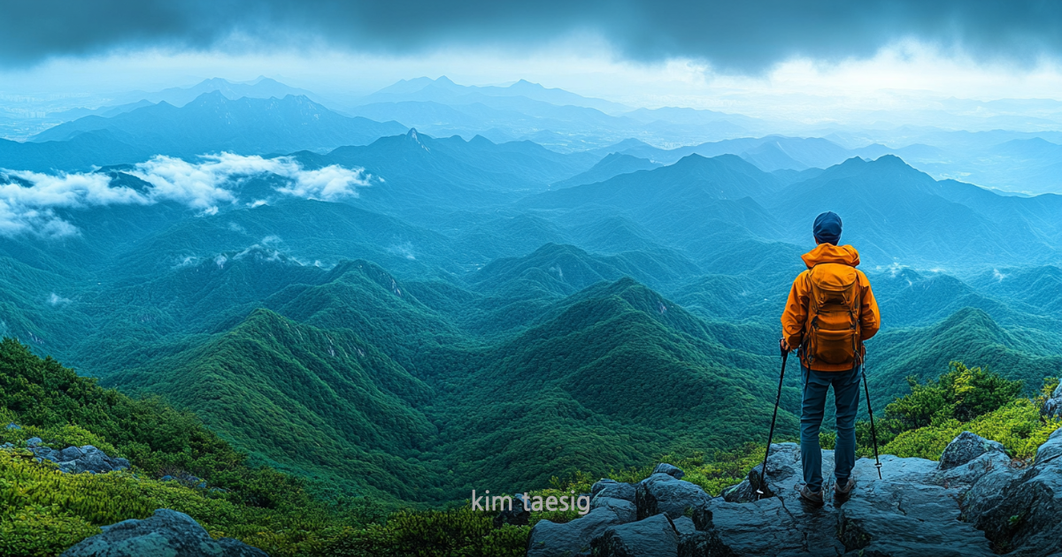 명지산 등산 모습