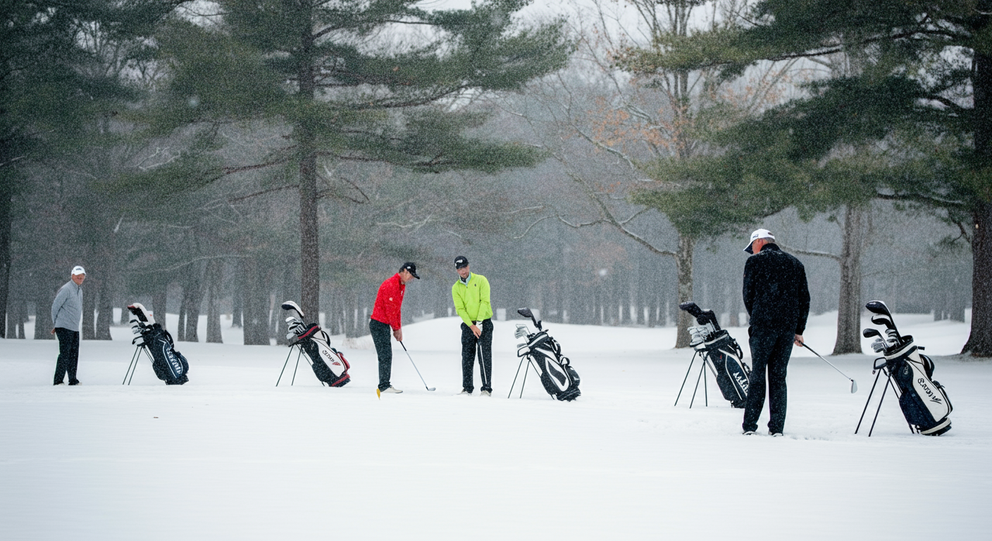 설원-골프치는 사람들