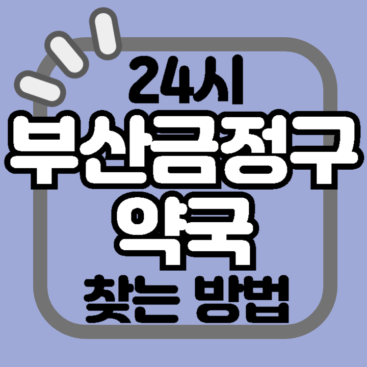 부산 금정구 24시 야간 주말 공휴일 명절 추석 설 약국 병원 동물병원 찾기