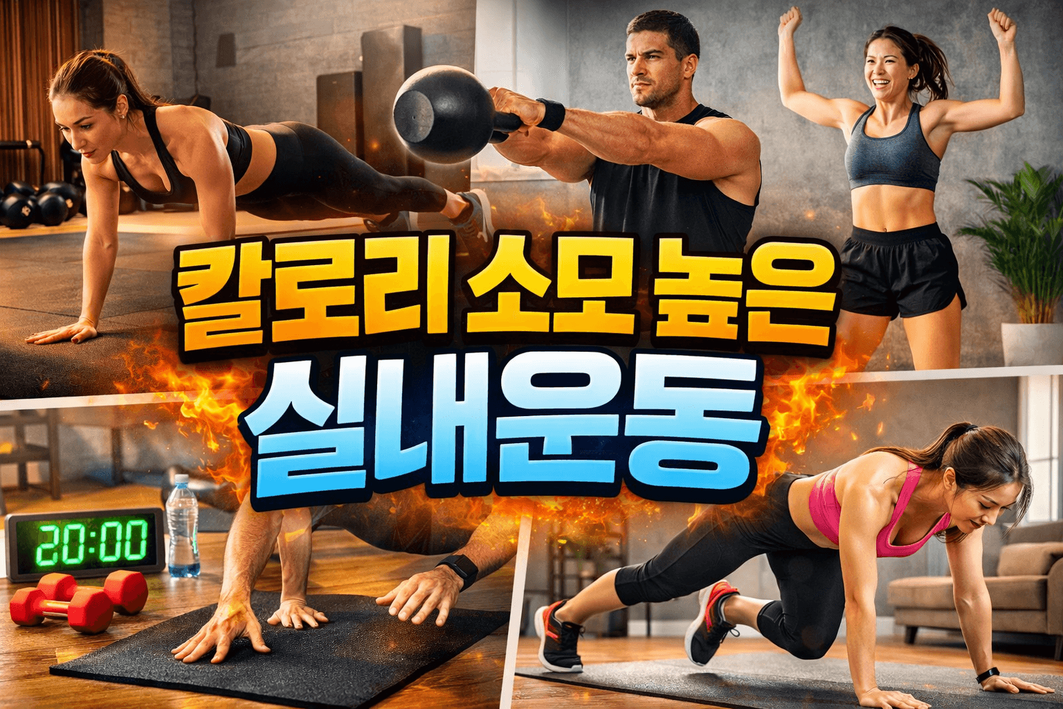 칼로리 소모 높은 실내운동 TOP 7 ❘ 하루 30분으로 지방 태우는 홈트 루틴