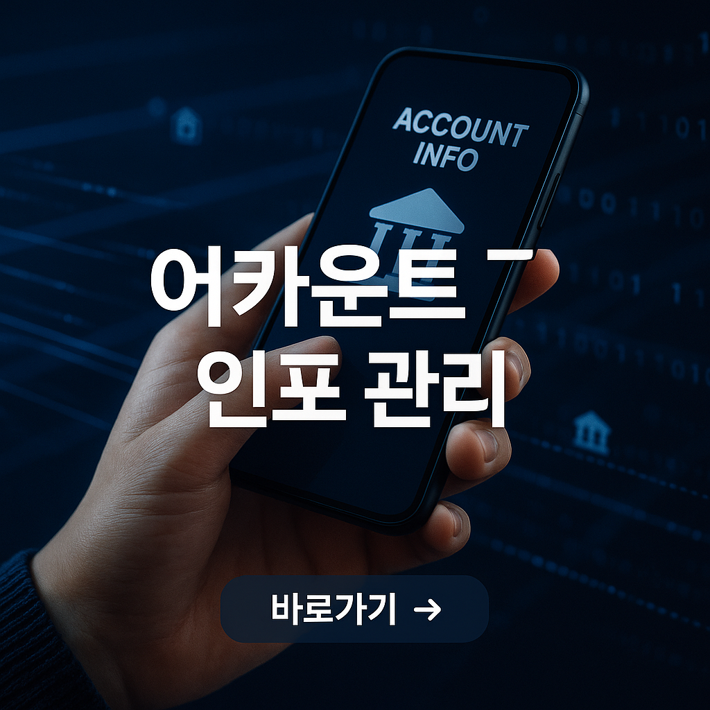 어카운트 인포 모바일 사용법 총정리