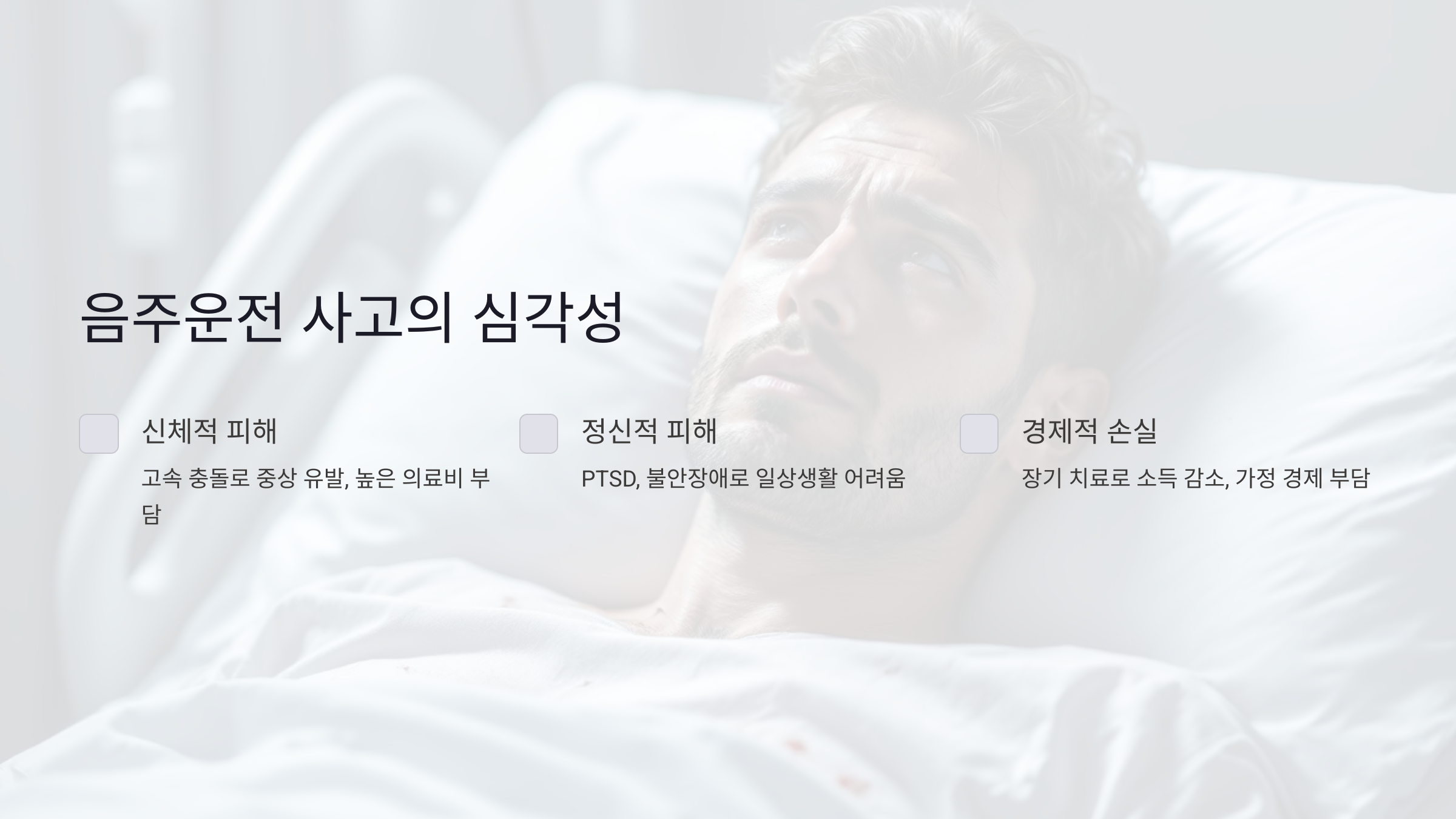 음주운전 사고의 심각성