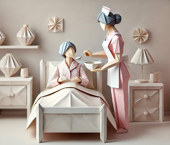 환자와 간호사의 사진