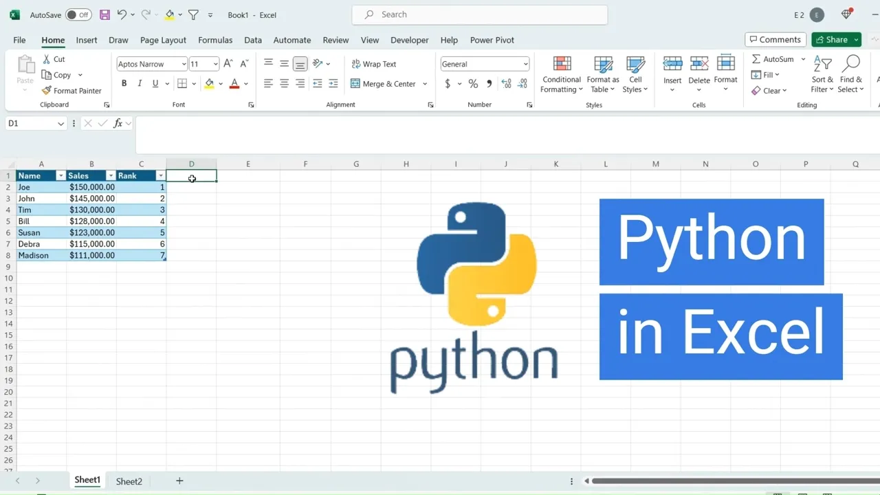 마이크로소프트 엑셀&amp;#44; 파이썬 통합으로 데이터 분석 가능