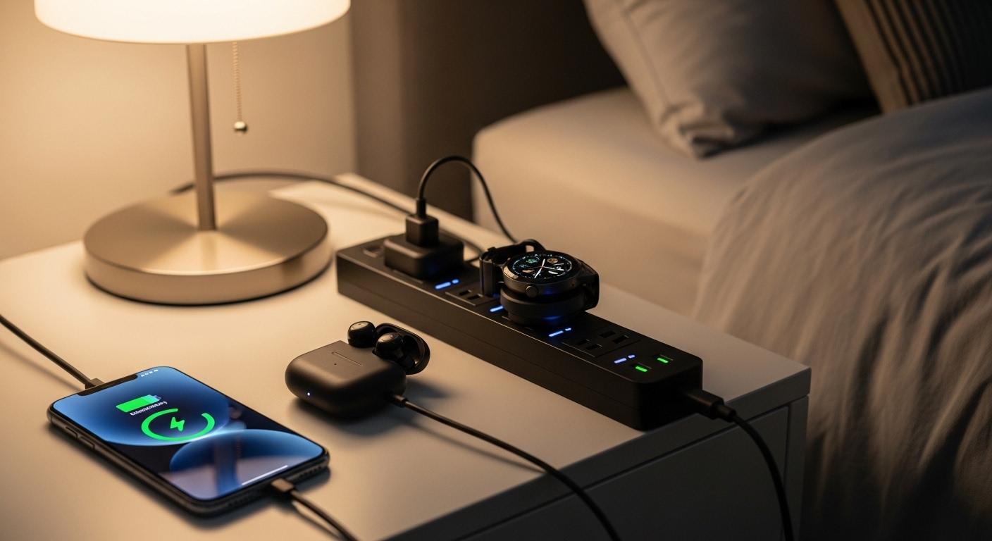 야간 충전 멀티탭 1달 사용 후기