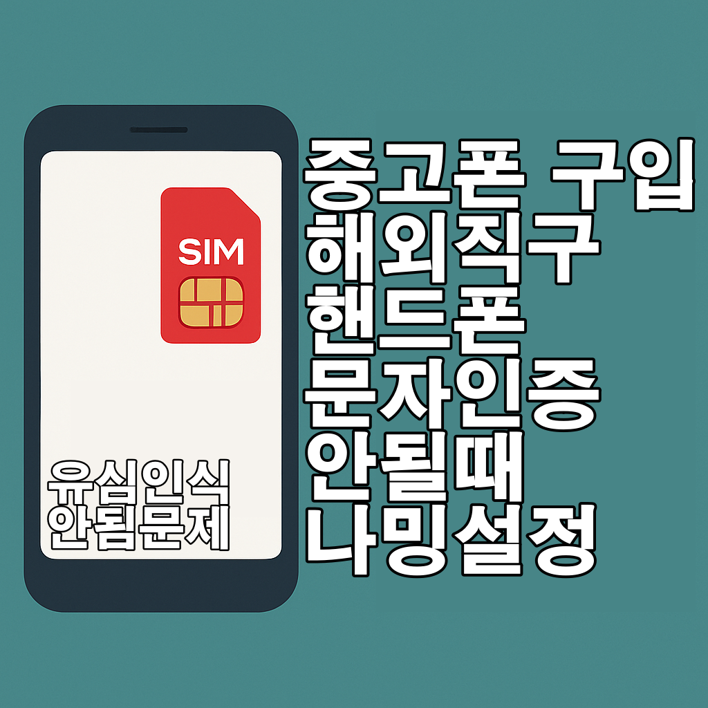 SKT KT LG U+ 핸드폰 문자인증 안될때 유심칩 폰번호 나밍설정