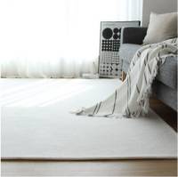 크림 워셔블 사계절 거실 러그