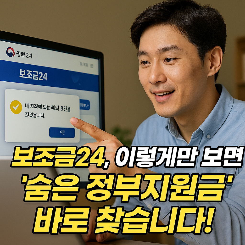 보조금24 숨은 정부지원금 찾기