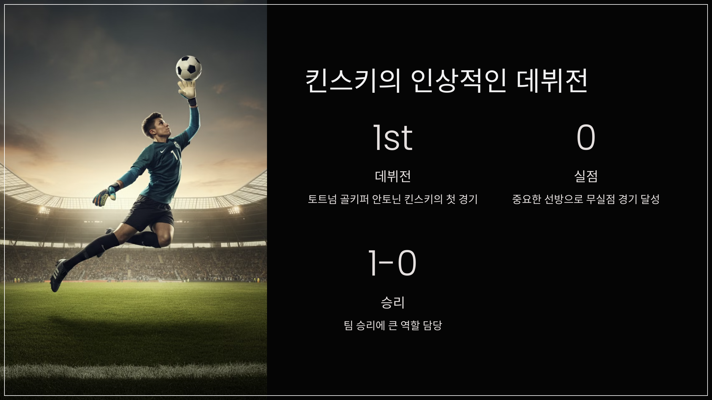 킨스키의 인상적인 데뷔전