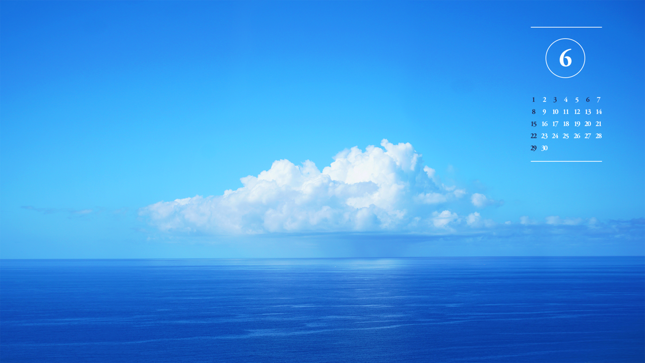 03 바다 위의 뭉게구름 A - 2025년6월 노트북배경화면