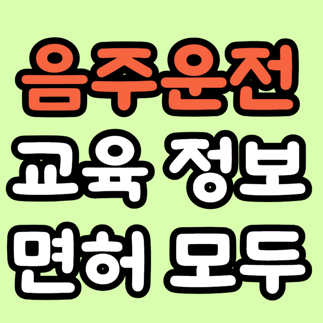 음주운전 안전교육 정보